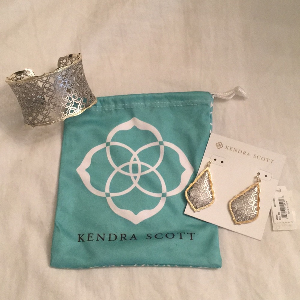 Kendra Scott-NEW- cuff bracelet and earrings